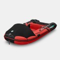 Ponton pompowany Gladiator Active C330 AD czerwono-czarny – widok 3/4 z markizą