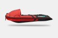 Ponton Gladiator Active 330 – profil boczny (czerwono-czarny), listwa odbojowa, oznaczenie