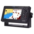 Chartplotter Onwa KP-27F — prawy skos, kompaktowa obudowa na podstawie uchylnej.
