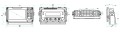 Ploter nawigacyjny KP-27X – rysunek techniczny z wymiarami (ok. 255×155×62,9 mm)