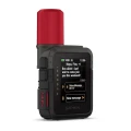 Garmin inReach Mini 3 Plus – ujęcie pod kątem, ekran wiadomości głosowej i boczny przycisk SOS