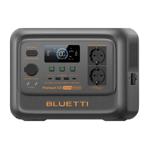 BLUETTI Premium 100 V2 1024Wh 1800W LiFePO4 – widok z przodu