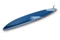 Pompowana deska SUP Gladiator Elite 14'0T 2026 – widok spodu (hull) pod kątem ze statecznikiem