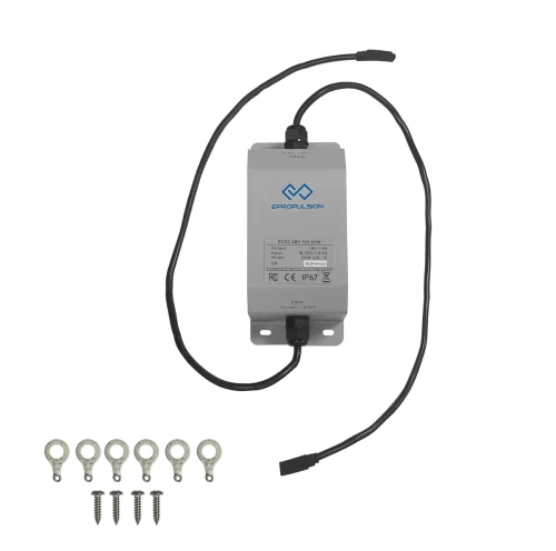 Konwerter DC-DC ePropulsion 48V na 12V 60W – przetwornica z przewodami i końcówkami oczkowymi