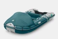 ponton Gladiator Active C420 AL morski biały z markizą i aluminiową podłogą widok z przodu pod kątem