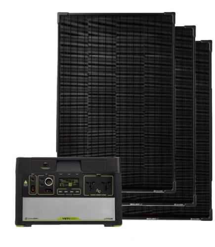 Goal Zero - Zestaw solarny z generatorem Yeti 1000X EU Lithium +  3x panel Boulder 100W  - Zasilanie EKO - Obraz nr4